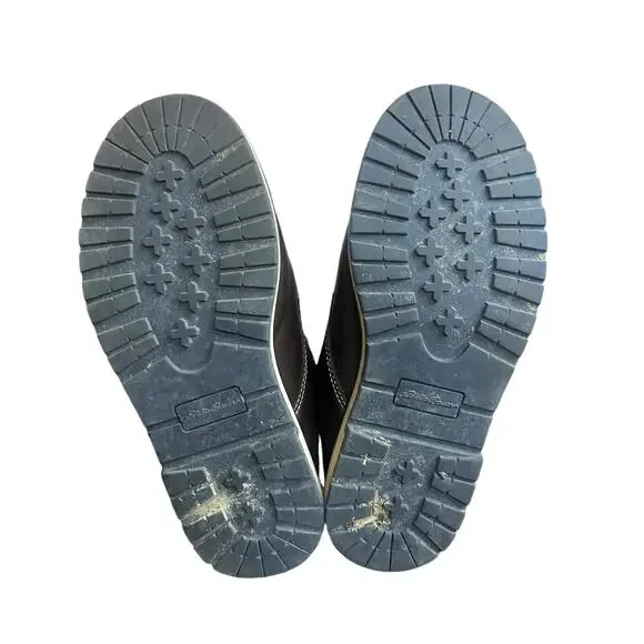 Eddie Bauer Tom Boots Mens Boys 5M Brown Leather Lace Up Ankle Cushion Padded - Picture 7 of 9